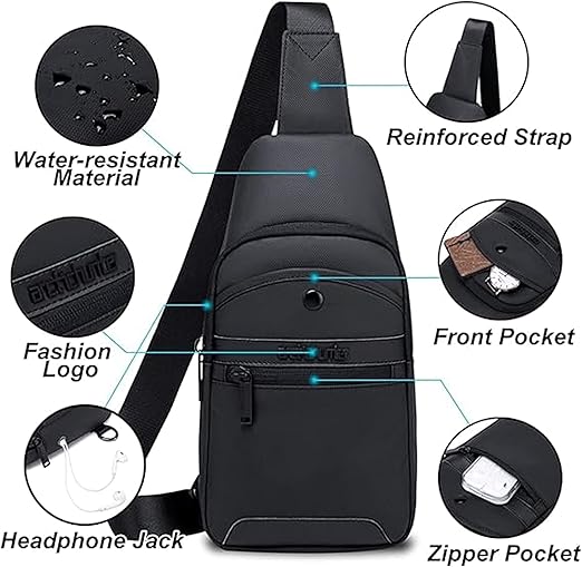 Arctic Hunter Crossbody - Chestbag XB13001  Black