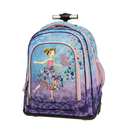 Trolley School Backpack Rolling Butterfly Dress