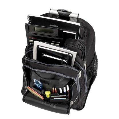 Trolley School Backpack Rolling Cart Black