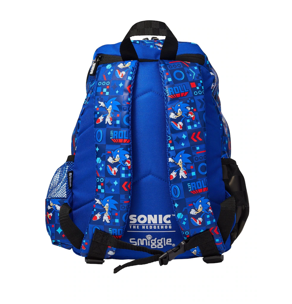 Smiggle Blue Junior Sonic The Hedgehog Hoodie Backpack ,38cm