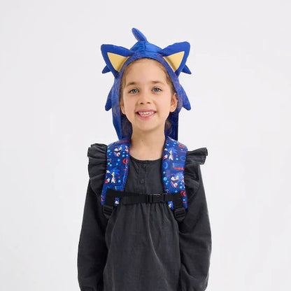 Smiggle Blue Junior Sonic The Hedgehog Hoodie Backpack ,38cm
