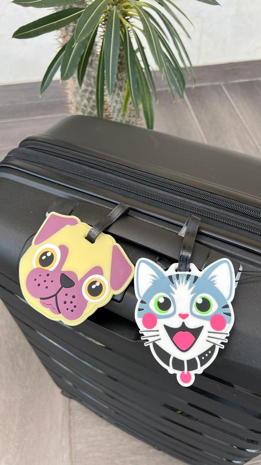 Pug & Cat Luggage Name Tag