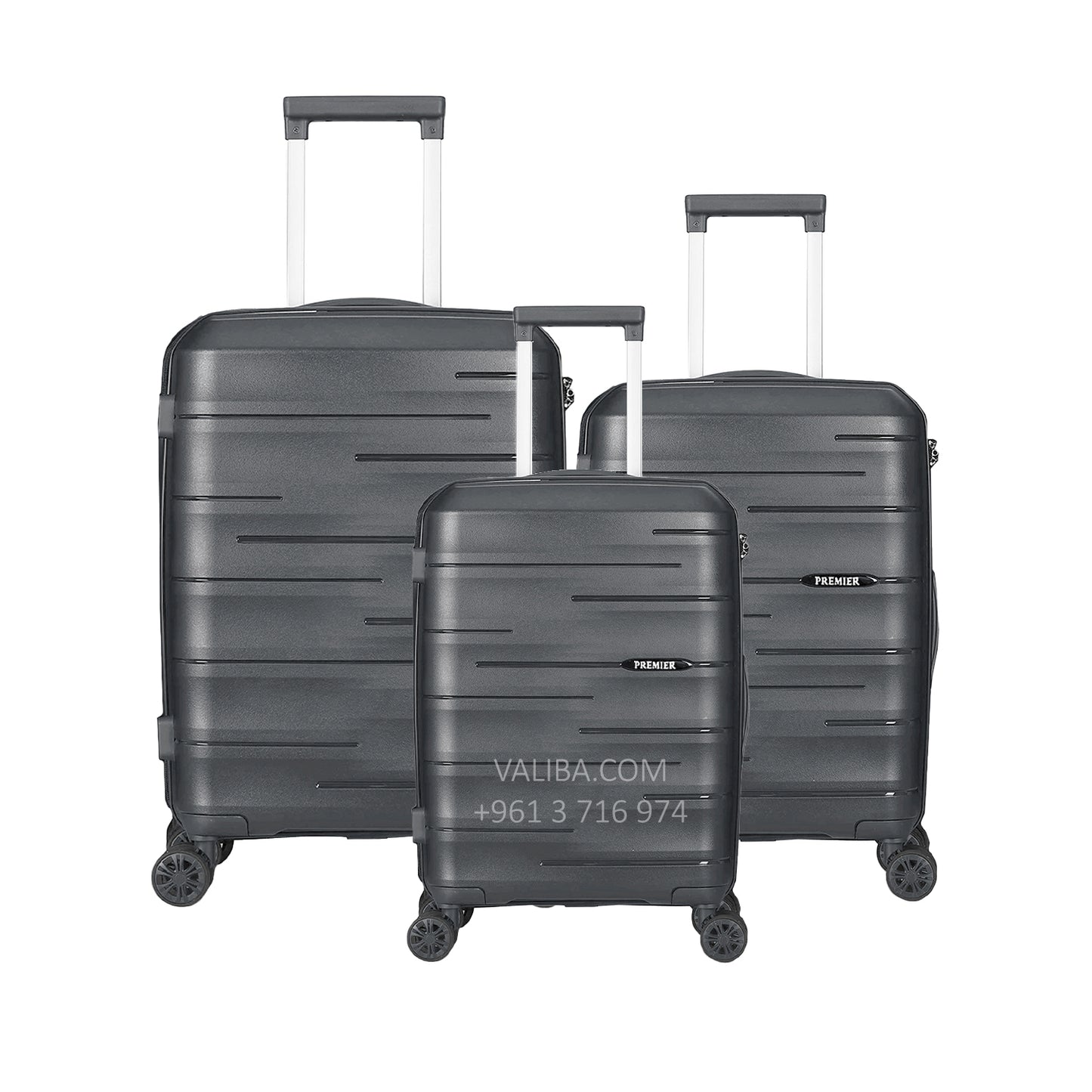 Premier PP Luggage Set - Dark Grey