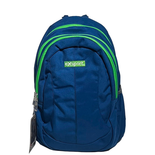 Exsport Plain Three Compartment Backpack