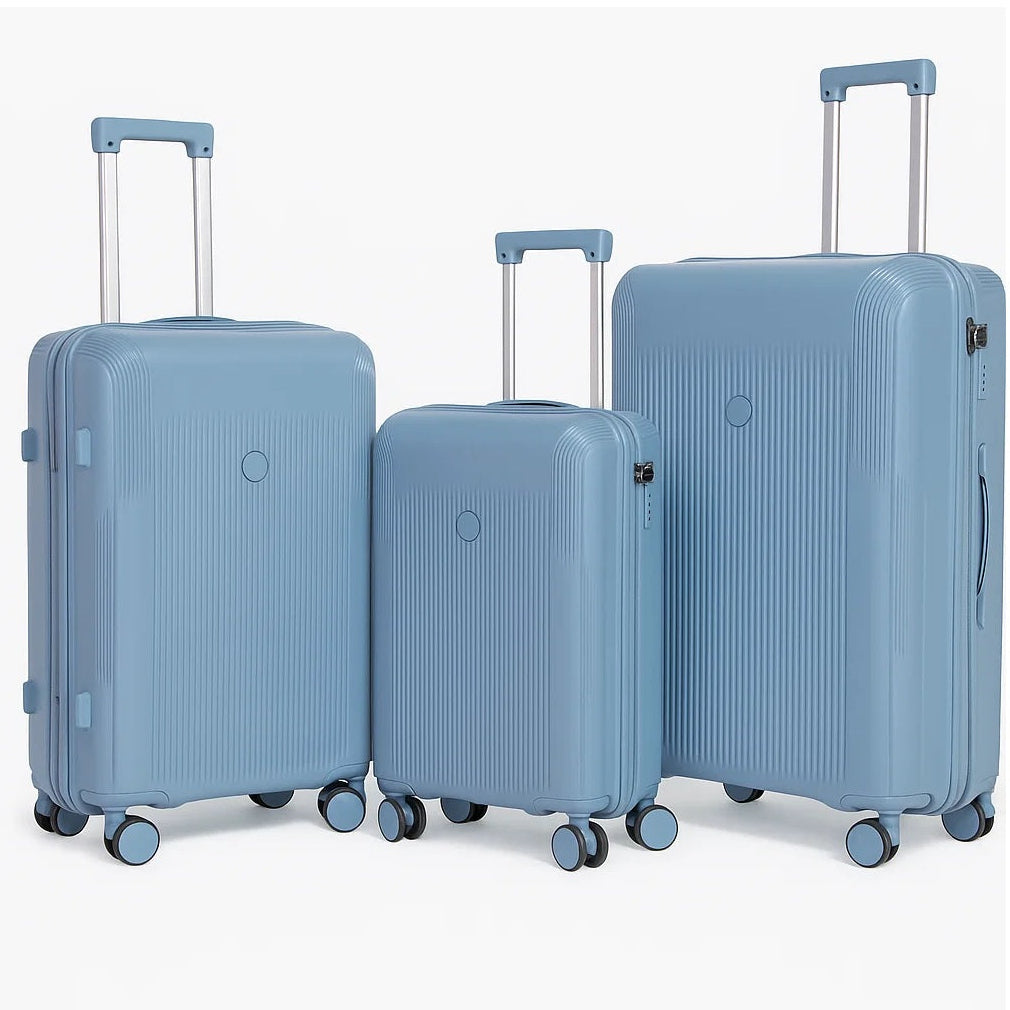 Monza PP Luggage Set - Grey Blue