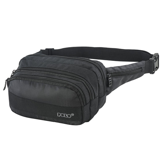 Double square waist bag Black/Grey