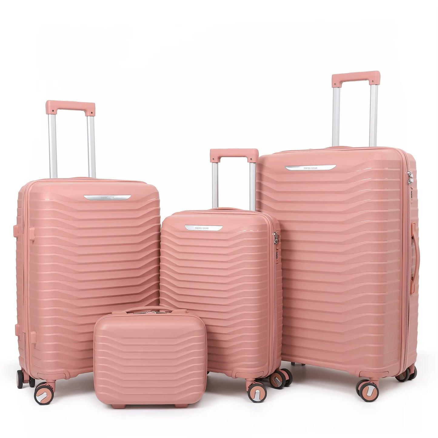 Swiss Gear PP Luggage Set - Rose Gold