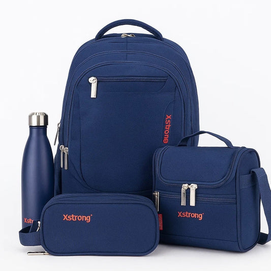 XSTRONG backpack 4 compartments set 4 pcs 2501 navy