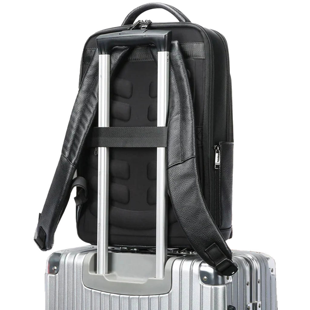 Valiba Leather Laptop Backpack - 15.6inch Laptop