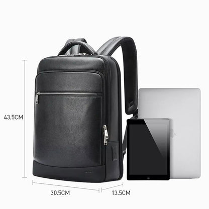 Valiba Leather Laptop Backpack - 15.6inch Laptop