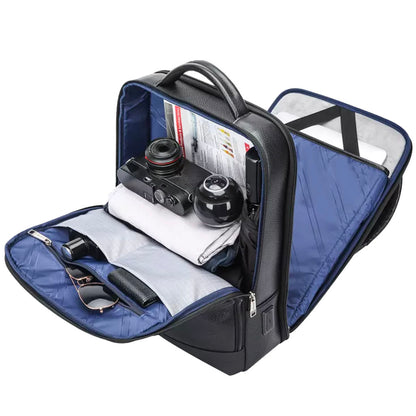 Valiba Leather Laptop Backpack - 15.6inch Laptop