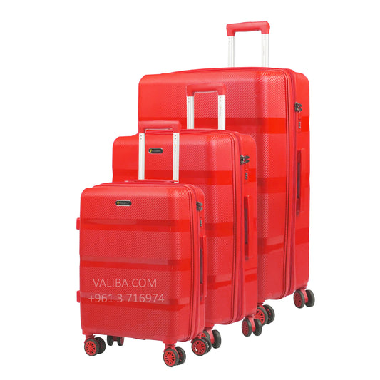 President PP Luggage Set - Red