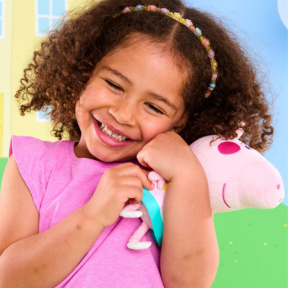 Teeny Tiny Peppa Pig Backpack with Detachable Plush Toy, 26cm