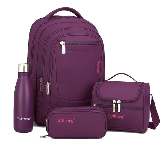 Backpack 4 compartments set 4 pcs purple