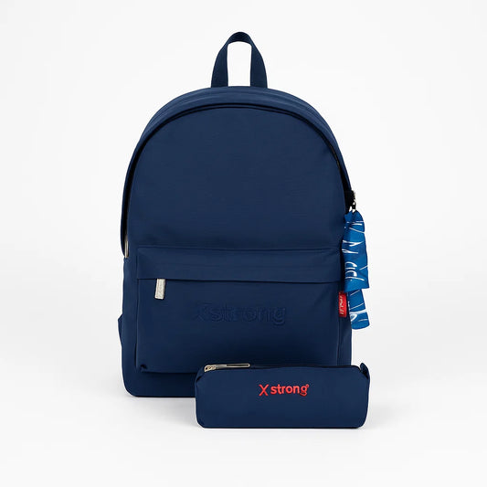 Backpack 2 compartments + FREE pencil case navy