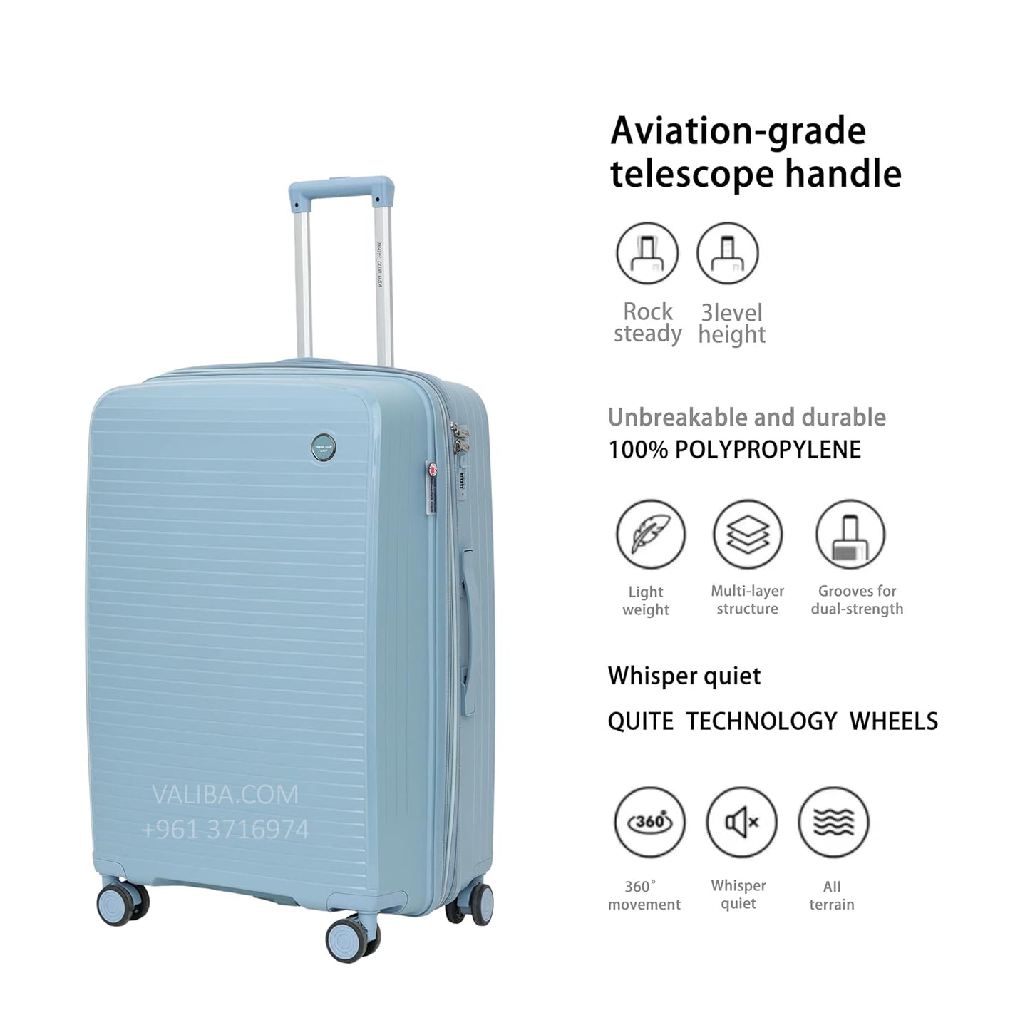 PP Luggage - 20" - Blue Grey