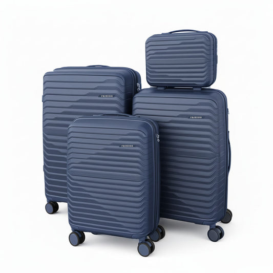 Wavy 4 Pieces Luggage Set - Dark Blue