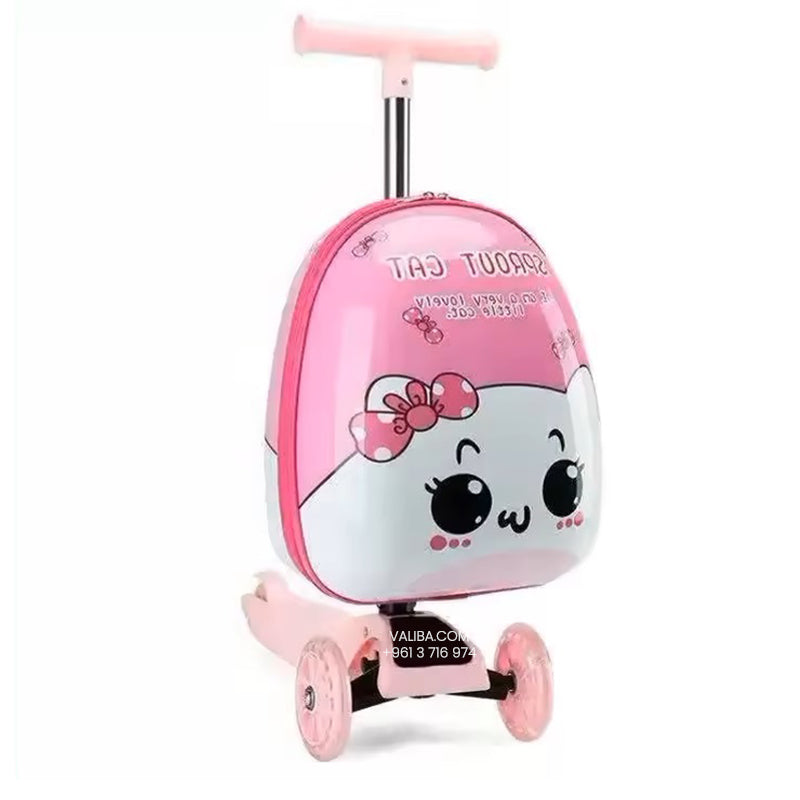 Kids scooter suitcase - Cat