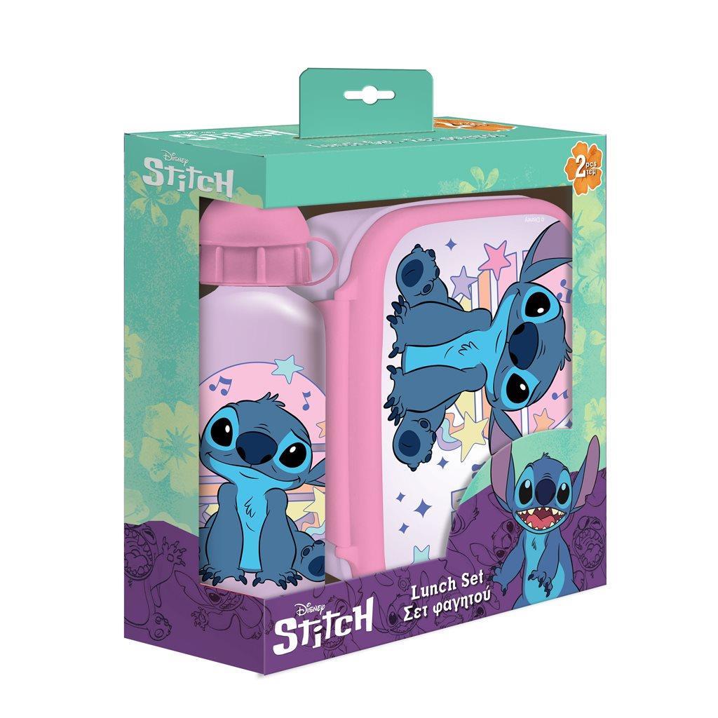 Must Team lunch box & stainless steel water bottle set Disney stitch