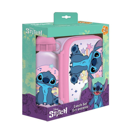 Must Team lunch box & stainless steel water bottle set Disney stitch