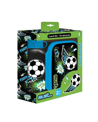 Must Team lunch box & water bottle set football