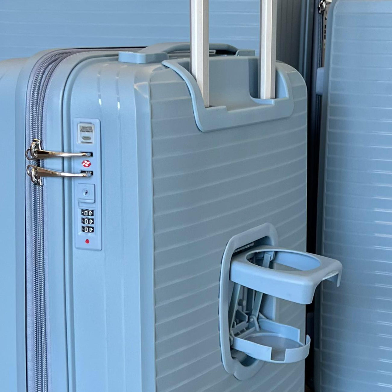 PP Luggage + Cup Holder - 24" - Grey Blue