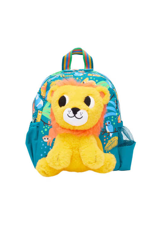 Lion Big Dreams Teeny Tiny Backpack with Detachable Plush Toy, 26cm