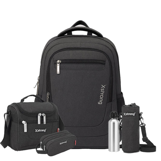 Backpack 4 compartments set 4 pcs grey