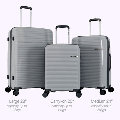 Valiba Horizon 3 Pieces Luggage Set - Grey