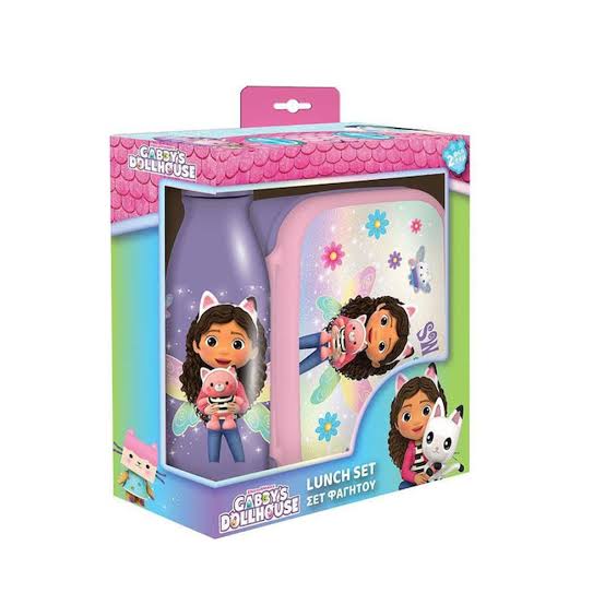 Must Team lunch box 800ML & stainless steel water bottle 500ML set gabby's dollhouse
