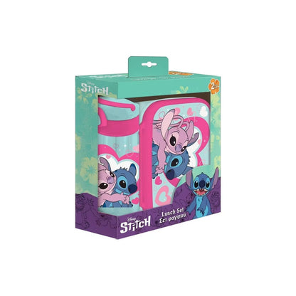 Must Team lunch box & water bottle set Disney stitch and angel