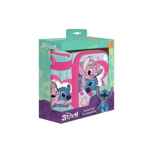Must Team lunch box & water bottle set Disney stitch and angel