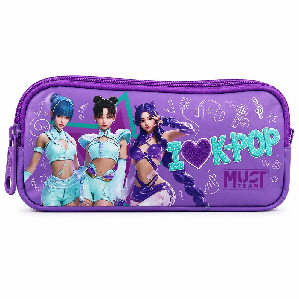 Must K-POP pencil case 2 zippers