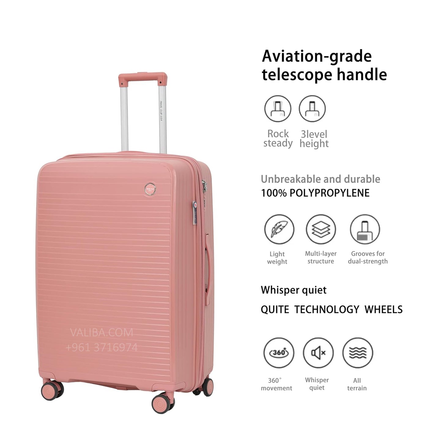 PP Luggage - 20" - Rose Gold