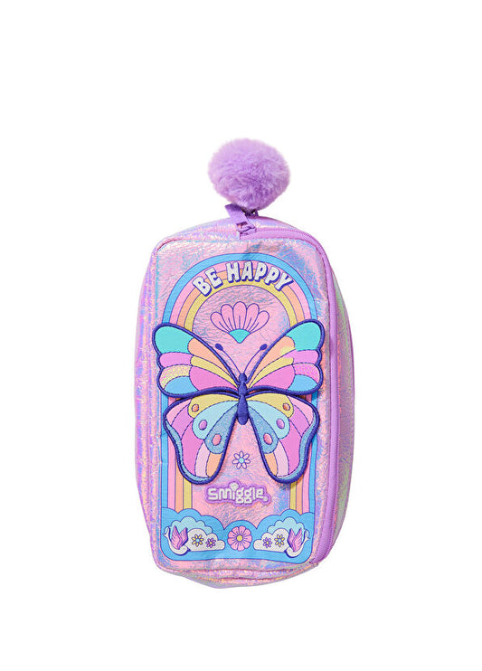 Limitless Lilac Butterfly Print Pencil Case