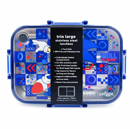 Smiggle Sonic Stainless Steel Lunch Box