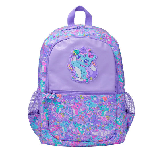 Purple Adventurous Cat Classic Backpack, 42cm