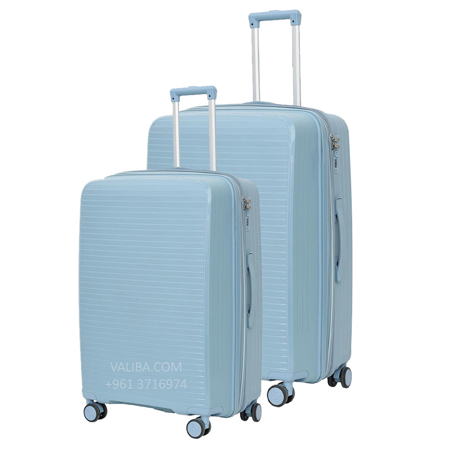 PP Luggage Set - 2Pieces - Grey Blue