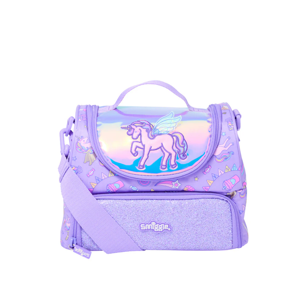 Unicorn Fun Fair Double Compartment Lunchbox With Strap