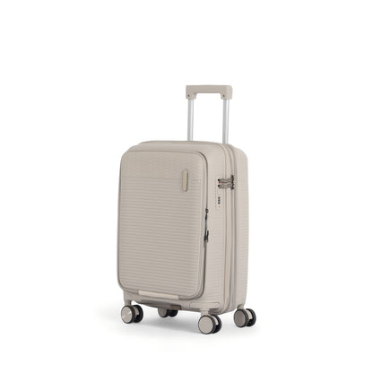 20" Carry On Suitcase with Laptop Pocket - Beige