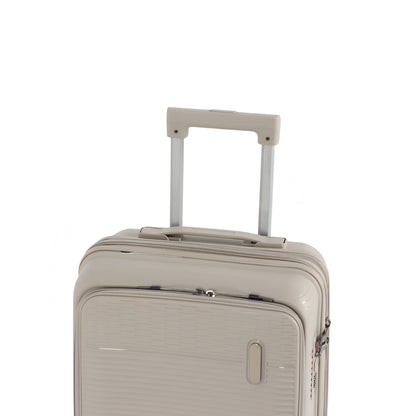 20" Carry On Suitcase with Laptop Pocket - Beige