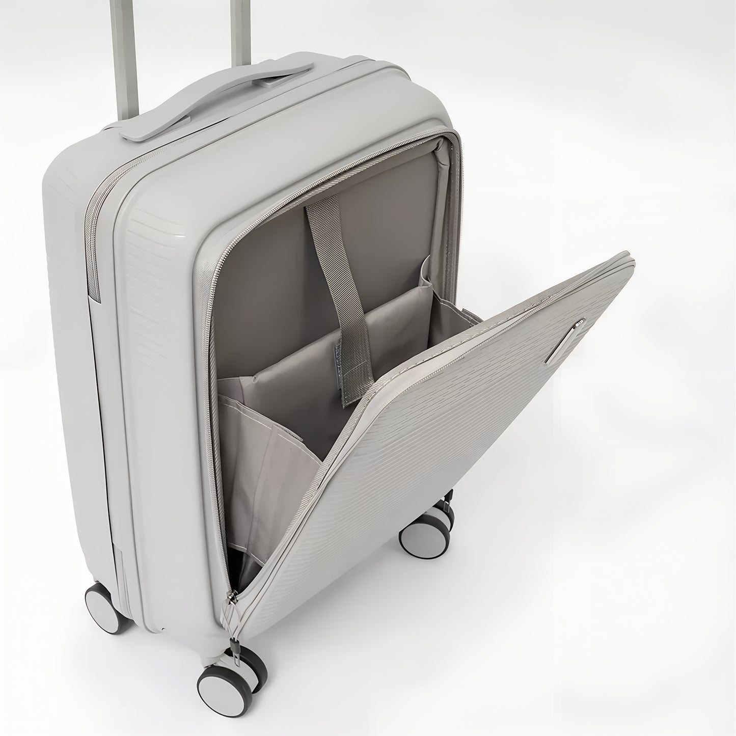 20" Carry On Luggage with Laptop Pocket Grey