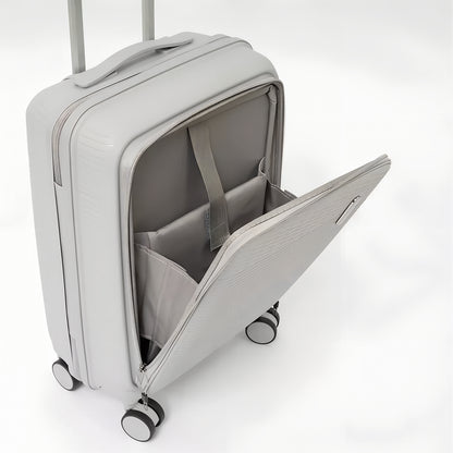 20" Carry On Luggage with Laptop Pocket Grey