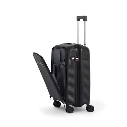 20" Carry On Luggage with Laptop Pocket Black
