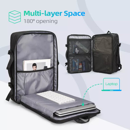 Expandable Business & Travel Laptop Backpack - 17.3inch Laptop